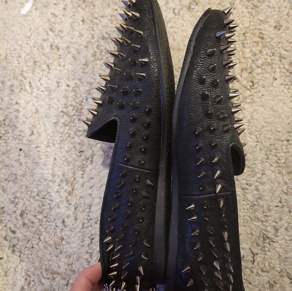 UNIF Shoes Unif Womens Hellraiser Spiked Leather Loafers Poshmark
